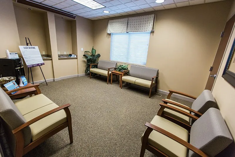 Interior photo: Patient waiting area for Cumberland Surgical Arts Office Building in Clarksville TN