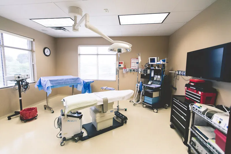 Interior photo: Modern and clean Operating Room at Cumberland Surgical Arts Office Building in Clarksville TN